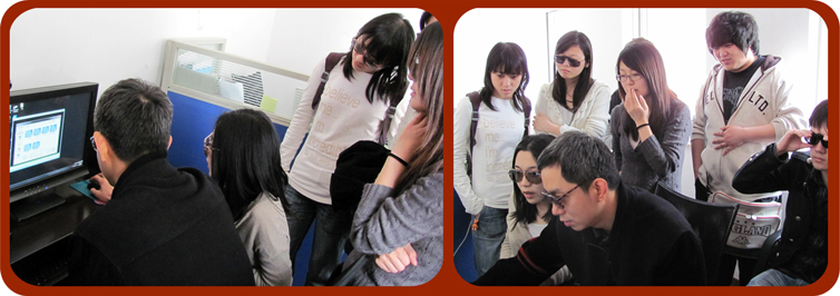 07游戏动漫员工在进行3D-FLASH动画测试